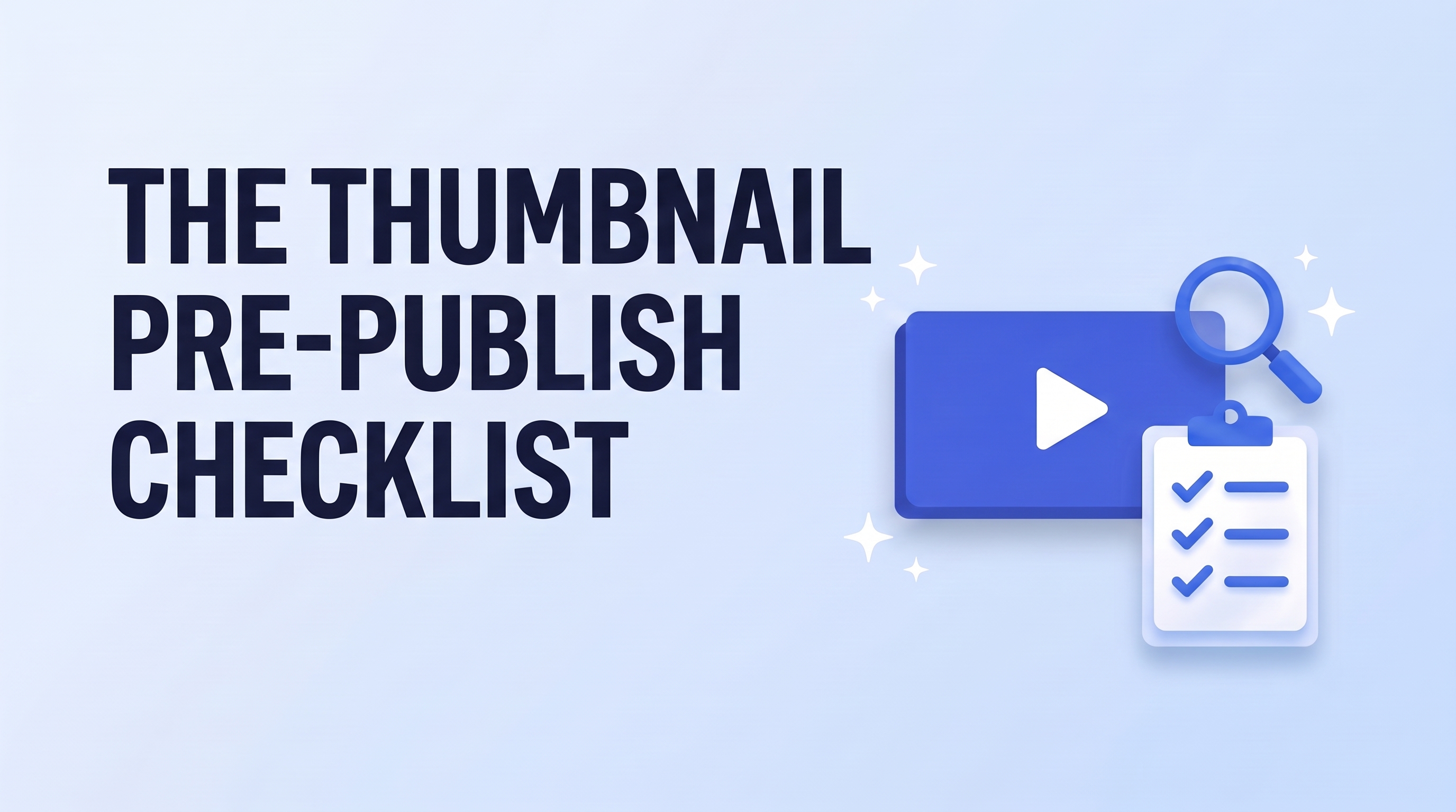 Thumbnails That Convert: The Pre-Publish Checklist We Run on Every Thumbnail