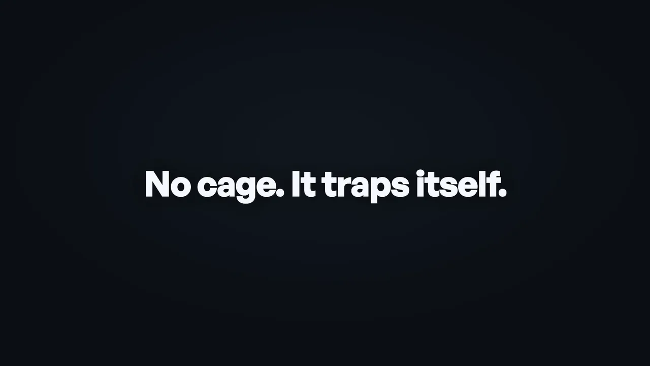 A frame from the style-setting brand video: stark white text on black