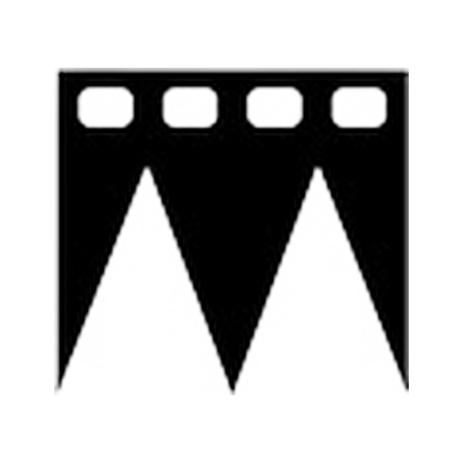 Mark Studios film-strip M icon, black