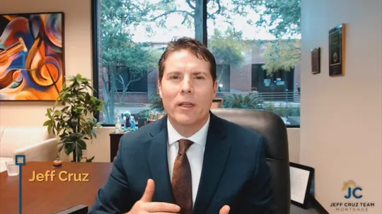 A frame from a talking-head video in 16:9