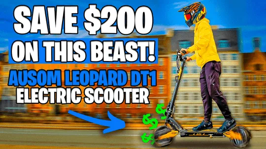 YouTube thumbnail: Save $200 on this beast, an electric scooter review