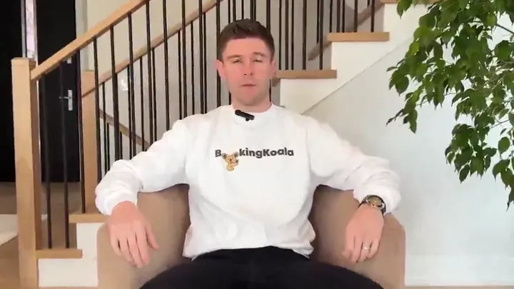 Still from the BookingKoala business talking-head video we edited