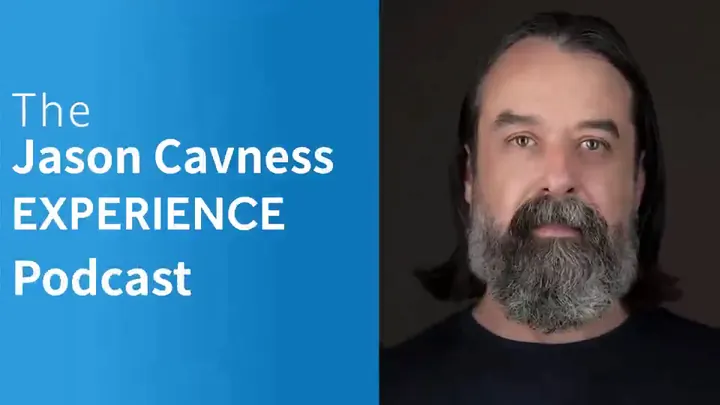 Still from the Jason Cavness podcast intro we edited