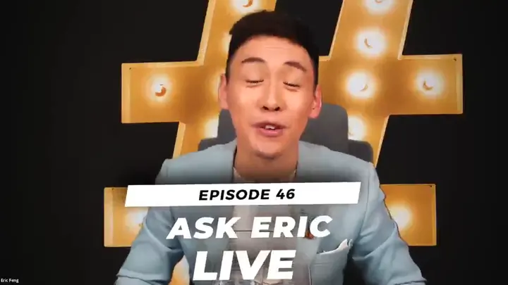 Still from the Ask Eric Live live show, episode 46 we edited