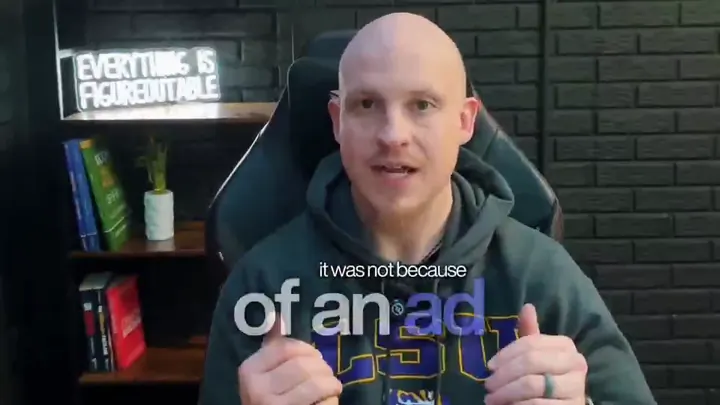 Still from the Brandon Meaux talking-head video on AI we edited